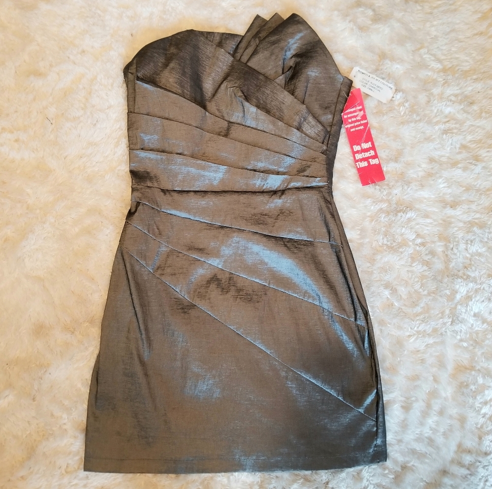 NWT Silver mini dress Romeo & Juliet Couture